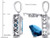 Switch-It Gems Round 10mm Simulated Blue Topaz Pendant Necklace Total of 12 Interchangeable Simulated Birth Months 307767T