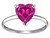 Star K Simulated Pink Tourmaline Heart Shape 8mm Solitaire Engagement Ring - 312039AF9
