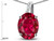 Star K 14k Gold Oval 9x7 Created Ruby Journey Pendant Necklace - 313563A