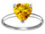 Star K Genuine Citrine Heart Shape 8mm Solitaire Engagement Ring - 312012B8