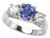 Star K Round Simulated Tanzanite Ring 308452