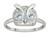Star K Round Simulated Aquamarine Good Luck Owl Ring 310513 - 310513T5