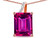 Star K Large 10x8 Octagon Emerald Cut Simulated Pink Tourmaline Pendant Necklace - 313511AF