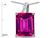 Star K Large 10x8 Octagon Emerald Cut Simulated Pink Tourmaline Pendant Necklace - 313511AP