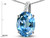 Star K 14k Gold Oval 9x7 Genuine Blue Topaz Journey Pendant Necklace