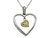 Finejewelers Genuine Heart Shaped Pendant Necklace with a Diamond Heart Dangle in 10 kt White Gold SK8703AF