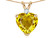 Star K 8mm Genuine Citrine Heart Pendant Necklace in 10 kt Yellow Gold 312587W
