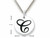 Stellar White Sterling Silver Initial C Personalized Alphabet Disc Pendant Necklace Chain Included SS8002CT