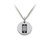 Stellar White Sterling Silver Smartphone Disc Pendant Necklace Chain Included SS5147T