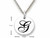 Stellar White Sterling Silver Initial G Personalized Alphabet Disc Pendant Necklace Chain Included SS8002GT