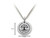 Stellar White Sterling Silver Tree Of Life Disc Pendant Necklace Chain Included SS5136T