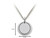 Stellar White Sterling Silver Plain, Engravable Disc Pendant Necklace Chain Included SS5172T