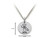 Family Values Sterling Silver Blue Collar Dad Disc Pendant Necklace Chain Included SS5005T