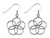 Stellar White Rhodium Bright Cut Flower Shepherd Hook Earrings in Rhodium Plated Silver SE1654BE