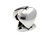 SilveRado Sterling Silver Three Hearts Bead / Charm MS226T