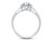 Finejewelers 10k White Gold 7x5mm Oval Created Blue Sapphire with White Topaz accent stones Halo Ring