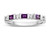 Finejewelers 3x2mm Baguette Amethyst and Created White Sapphire Stackable Band Ring