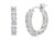 Finejewelers Sterling Silver Created White Sapphire Small Hoop Earrings
