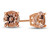 Finejewelers 6 mm Round Morganite Post-With-Friction-Back Stud Earrings in 10 kt Rose Gold