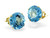 FJC Finejewelers 14k Yellow Gold 8mm Round Swiss Blue Topaz Stud Earrings E3771SWA