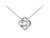 Wind and Fire Celtic Knot Dainty Pendant Necklace with 18 Inch Adjustable Chain in Sterling Silver CGWF3207ST