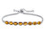 FJC Finejewelers Sterling Silver Slider Chain Adjustable Bracelet with 8 Oval Citrine Stones B4372CT