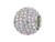 Zable Sterling Silver Pave Crystal Ball Bead / Charm BZ1272T