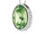 Finejewelers Sterling Silver 1.1mm Cable Chain Link Simulated Peridot Oval Ladies Pendant Necklace 460487T