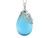 Finejewelers Sterling Silver Blue Simulated Cats Eye Ladies Pendant Necklace 460467T