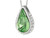 Finejewelers Sterling Silver 1.1mm Cable Chain Link Simulated Peridot Teardrop Ladies Pendant Necklace 460378T