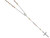 Finejewelers 26 inches Silver Tri-Color 5MM Rosary Bead Necklace 460051T