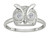Star K Round White Topaz Good Luck Owl Ring