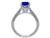 Star K Solitaire Ring with Heart Shape Created Sapphire