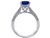 Star K Solitaire Ring with Emerald Cut Created Sapphire