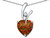 Star K Heart Shape 8mm Simulated Red Opal Endless Love Pendant Necklace in Sterling Silver