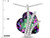 Star K Heart Shape 15mm Mystic Quartz Floating Heart Pendant Necklace in Sterling Silver