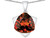 Star K Large 15mm Trillion Star Pendant Necklace with Simulated Garnet in Sterling Silver