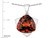 Star K Large 15mm Trillion Star Pendant Necklace with Simulated Garnet in Sterling Silver
