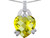 Star K Large Heart Shape 13mm Simulated Citrine Designer Pendant Necklace in Sterling Silver