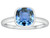 Tommaso Design 7mm Cushion-Cut Simulated Aquamarine Engagement Solitaire Ring - 307902AF7