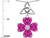 Star K Lucky Shamrock Celtic Knot Made with Heart 6mm Simulated Pink Tourmaline Pendant Necklace in Sterling Silver