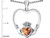 Star K Celtic Claddagh Heart Pendant Necklace with Heart Shape Simulated Imperial Yellow Topaz in Sterling Silver
