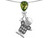Star K Boy Holding a Balloon Mother Birth Month Pear Shape Simulated Green Tourmaline Pendant Necklace Sterling Silver