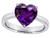 Star K Large 10mm Heart Shape Solitaire Ring with Simulated Amethyst 303773 - 303773Q5
