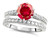 Star K Round 7mm Created Ruby Wedding Ring - 307701T5