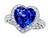 Star K Large 10mm Heart Shape Simulated Tanzanite Wedding Ring