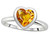 Tommaso Design 7mm Heart Shape Genuine Citrine Engagement Solitaire Ring - 307627AF7
