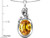 Star K Loving Mother with Child Family Pendant Necklace with Oval 11x9mm Simulated Citrine in Sterling Silver