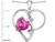 Star K Large 10mm Heart Shaped Created Pink Sapphire Knotted Heart Pendant Necklace in Sterling Silver