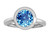 Star K 8mm Round Solitaire Ring with Simulated Blue Topaz 306878 - 306878T6